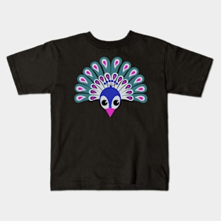 Peacock Kawaii Kids T-Shirt